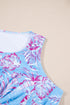 Plus Size Floral Print Twisted High Waist Bikini Set